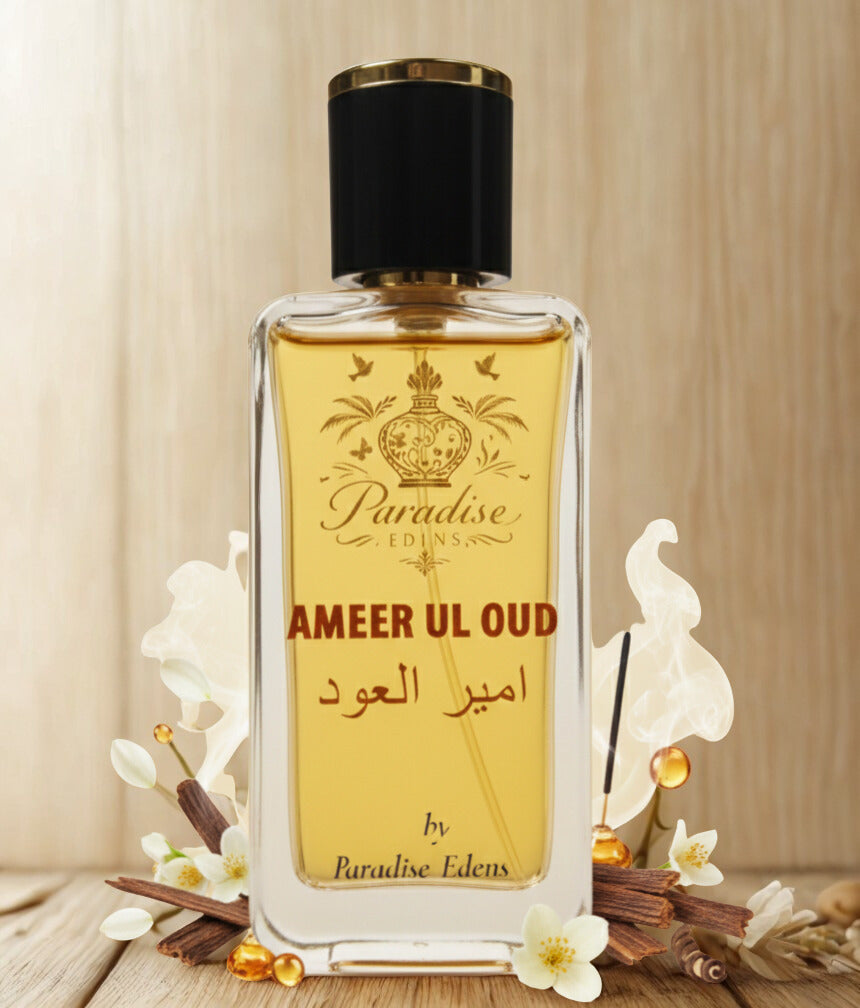 Ameer Ul Oud | Majestic Smokey Oud & Sugared Wood Fragrance - Paradise Edens